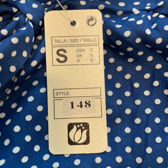 Blue polka dot blouse - Picture 3 of 3